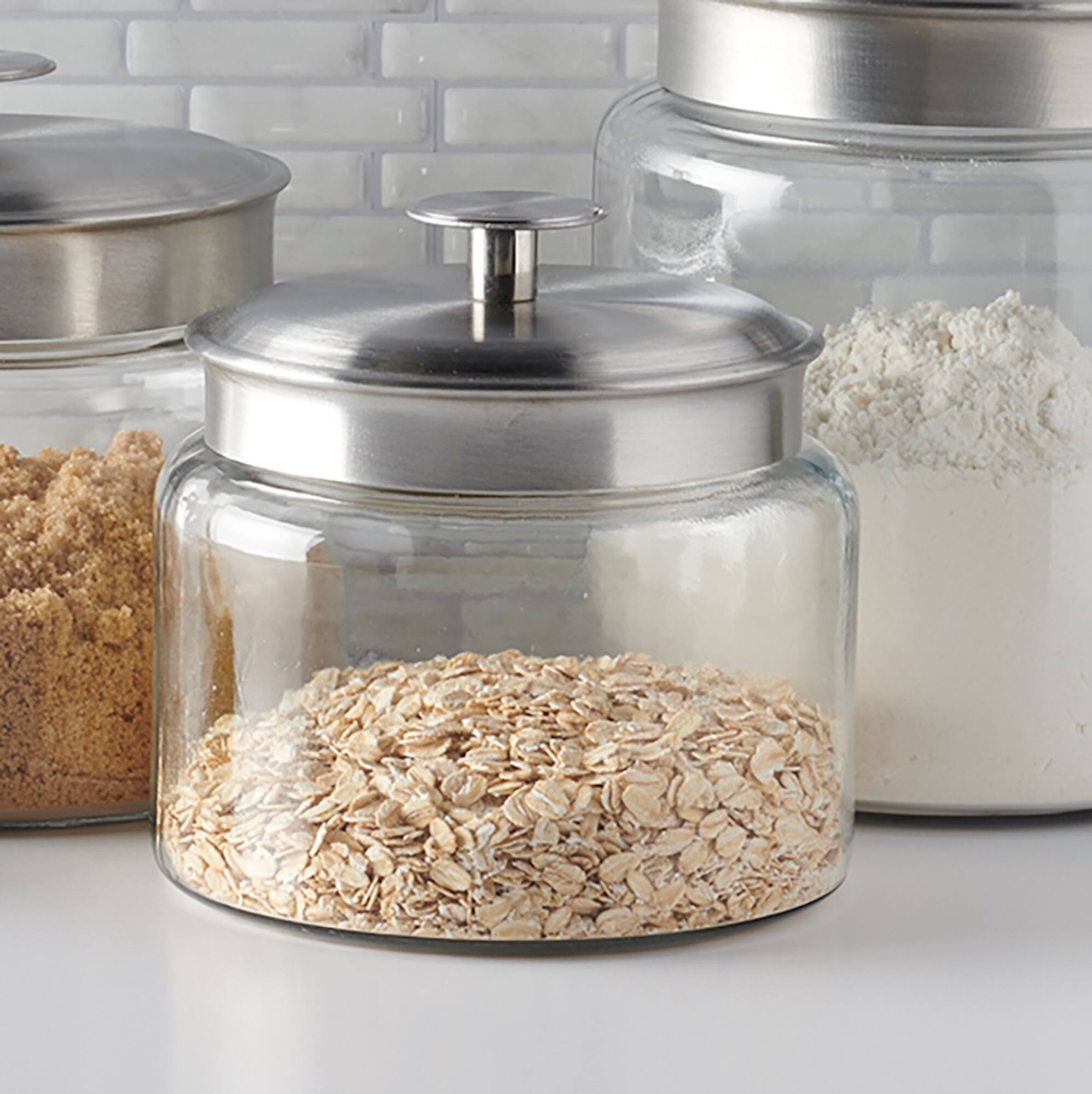 Anchor Hocking 64oz. Mini Montana® Glass Jar with Aluminum Lid